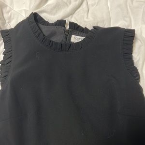 J Crew Factory Ruffleneck Sheath Dress, black, size 6